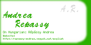 andrea repassy business card
