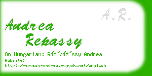 andrea repassy business card